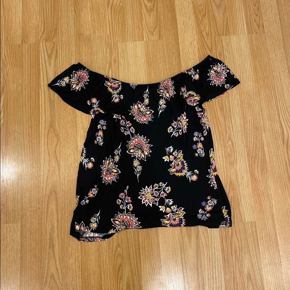 Off the Shoulder Floral Old Navy Blouse